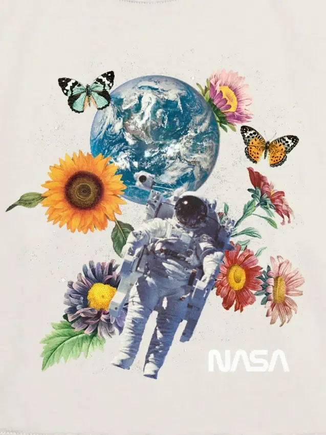 Dětské tričko s potiskem NASA Space Floral