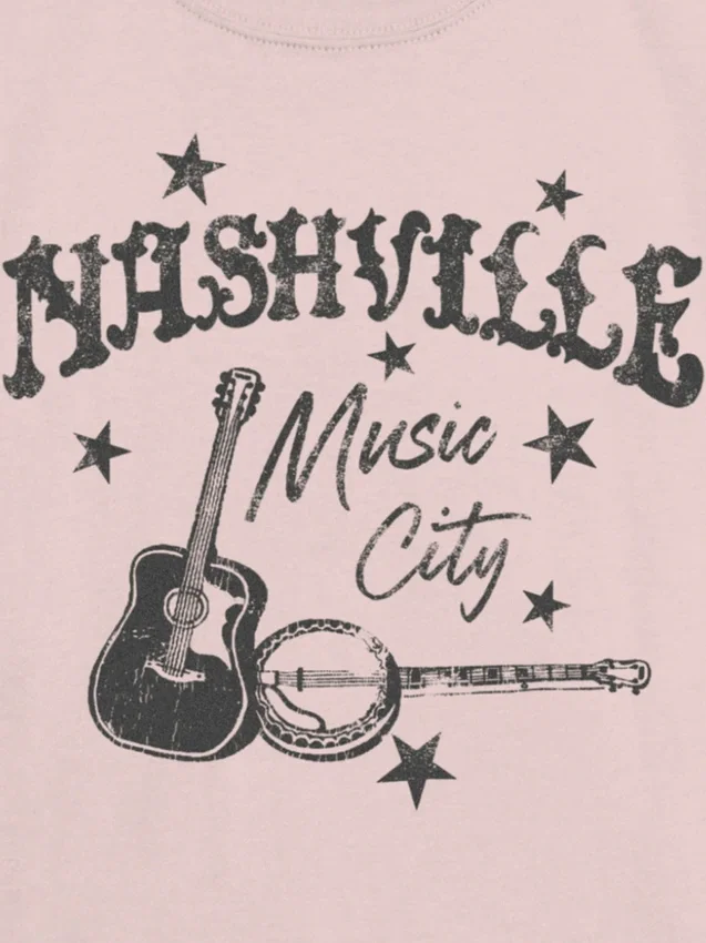 Dětské tričko s potiskem „Nashville Music City“