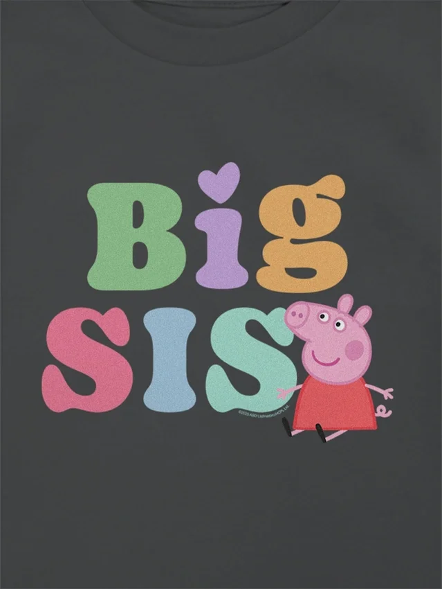 Dětské tričko s potiskem Peppa Pig „Big Sis“