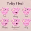 Dětské tričko s potiskem Peppa Pig Moods
