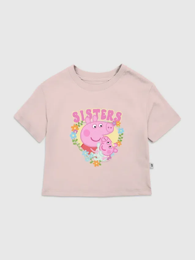 Dětské tričko s potiskem Peppa Pig Sisters
