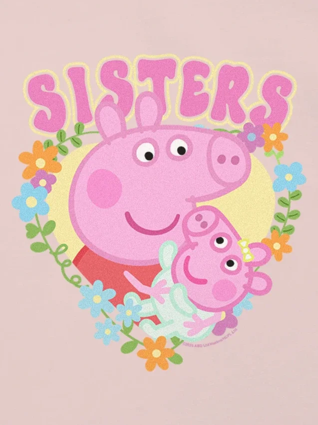 Dětské tričko s potiskem Peppa Pig Sisters