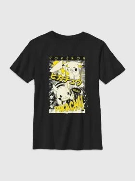 Dětské tričko s potiskem Pikachu z mangy Pokémon