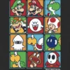 Dětské tričko s potiskem postaviček Nintendo v krabici