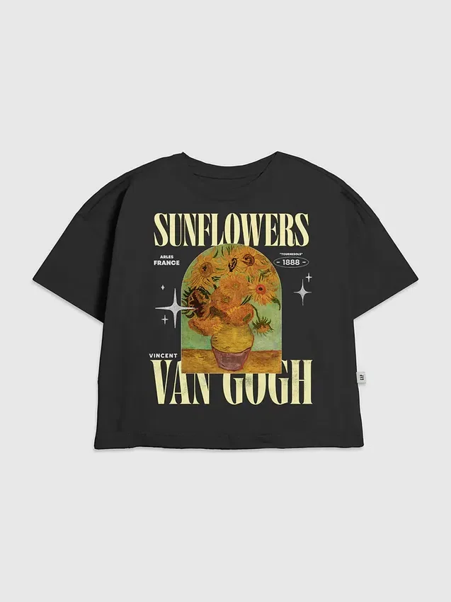 Dětské tričko s potiskem slunečnic Van Gogha