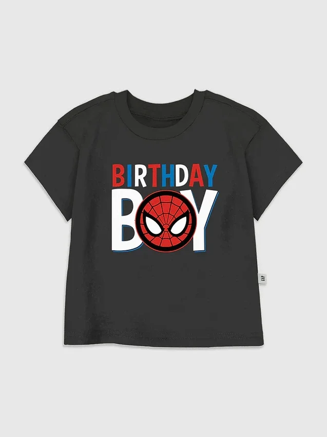 Dětské tričko s potiskem Spider-Man „Birthday Boy“