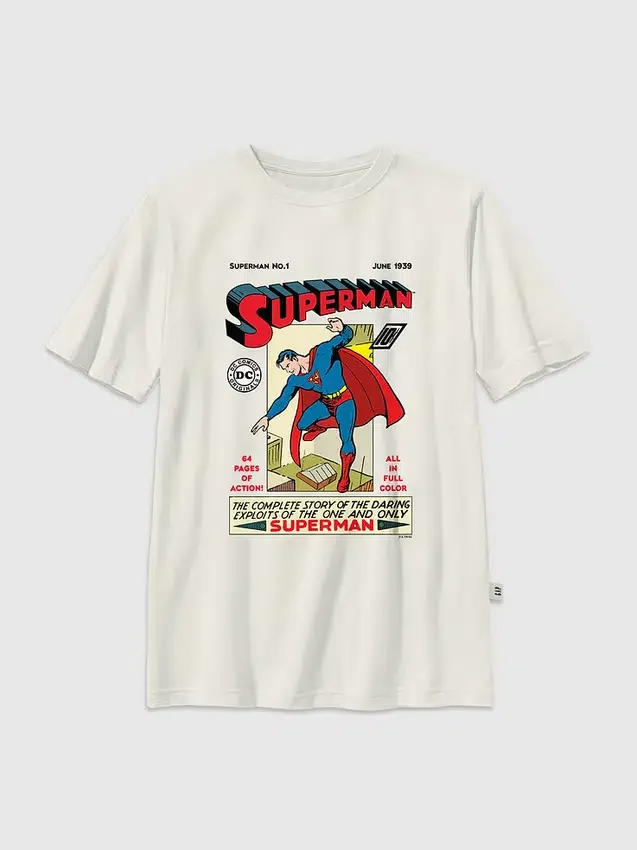 Dětské tričko s potiskem Supermana ve stylu vintage komiksu