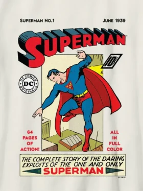 Dětské tričko s potiskem Supermana ve stylu vintage komiksu