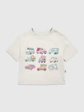 Dětské tričko s potiskem „Trucks and Cars“