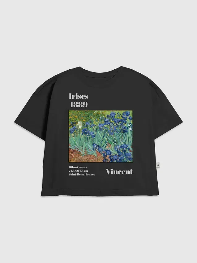 Dětské tričko s potiskem Van Goghových kosatců