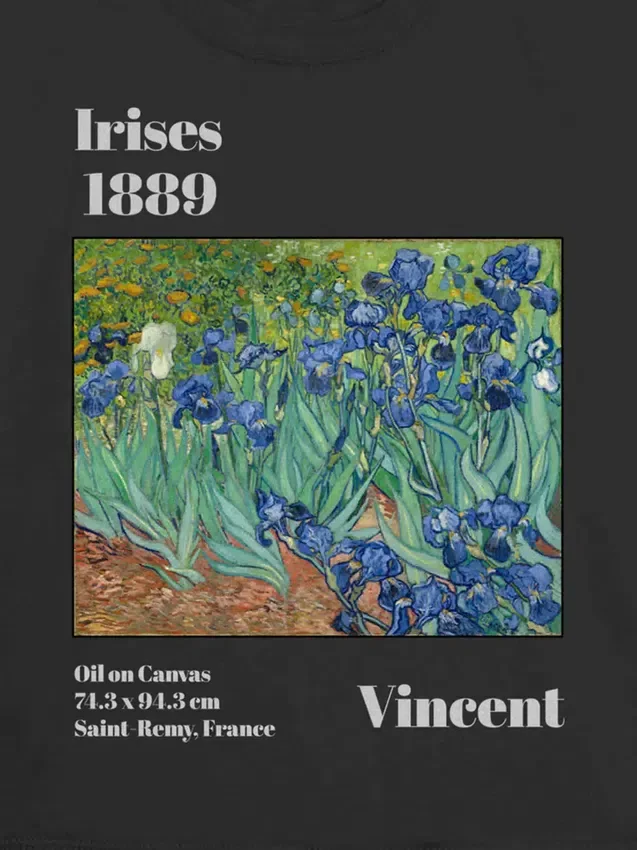 Dětské tričko s potiskem Van Goghových kosatců