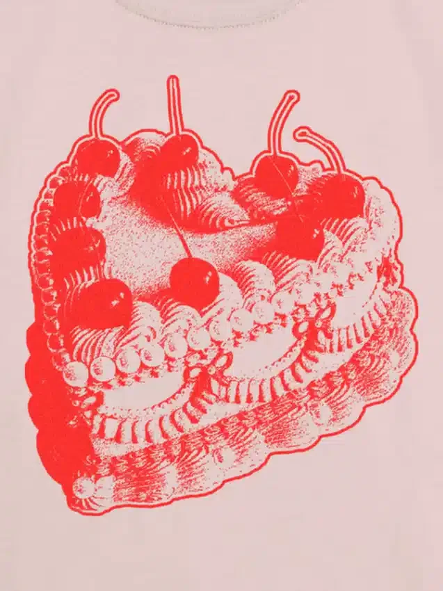Dětské tričko s potiskem „Vintage Heart Cake“