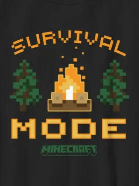 Dětské tričko s potiskem z režimu přežití ve hře Minecraft