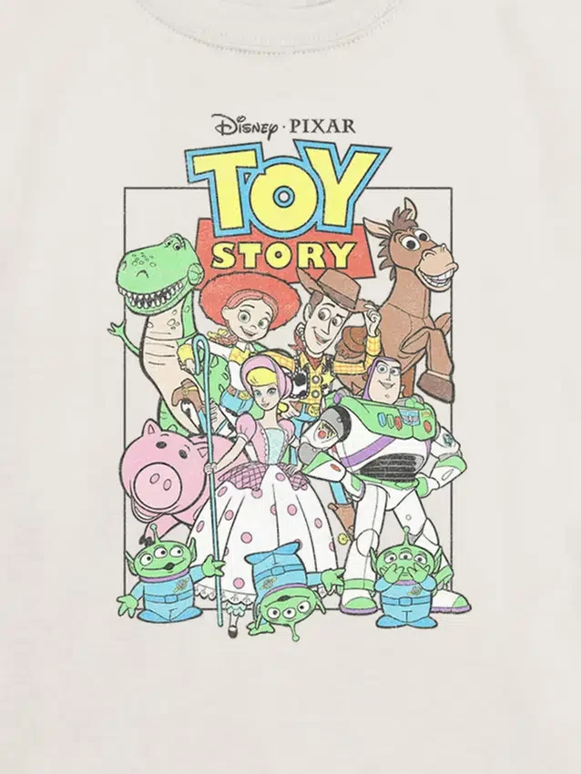 Dětské tričko s vintage skupinovým motivem z filmu Toy Story