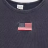 Dětské tričko s výšivkou a žebrovaným lemem