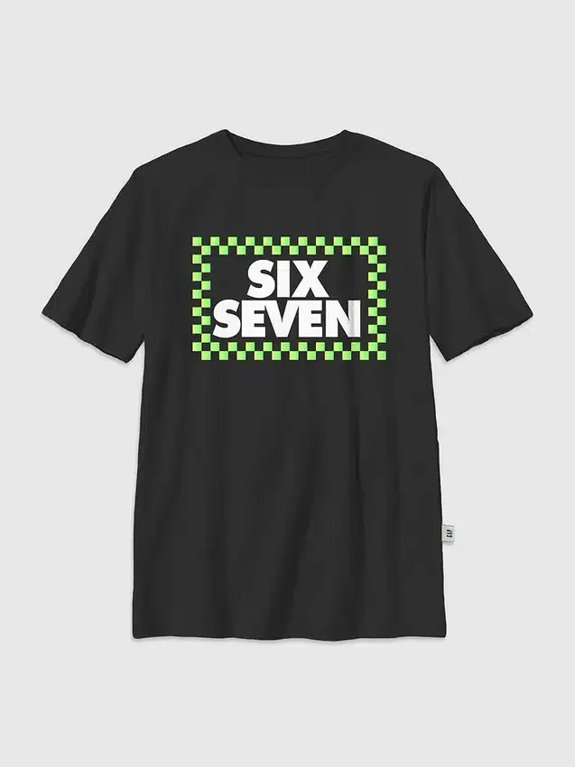 Dětské tričko Six Seven s kostkovaným potiskem