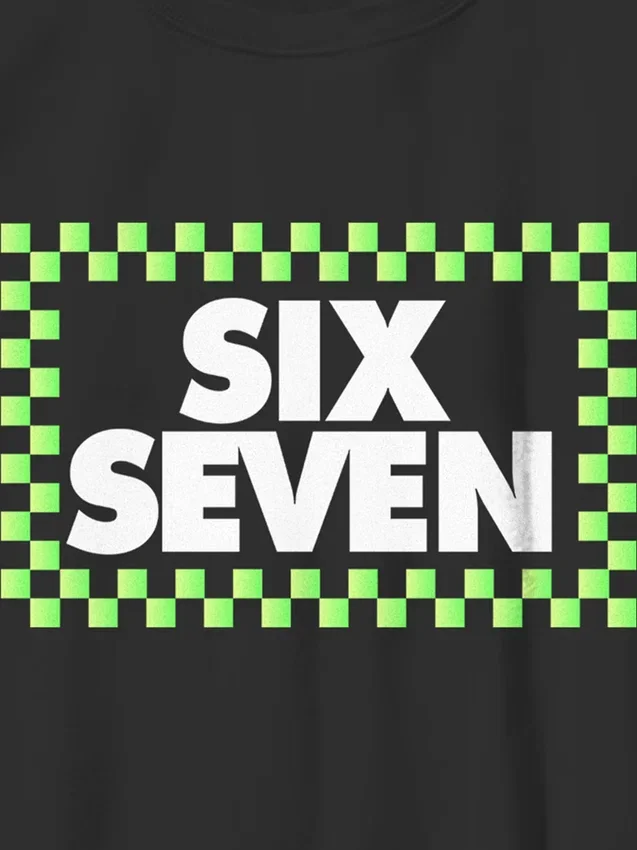 Dětské tričko Six Seven s kostkovaným potiskem