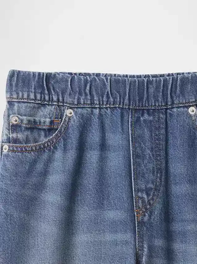 Dětské ultrajemné volné džíny s elastickým pasem