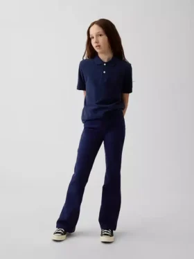 Dětské uniformní kalhoty Ponte s rozšiřujícími se nohavicemi