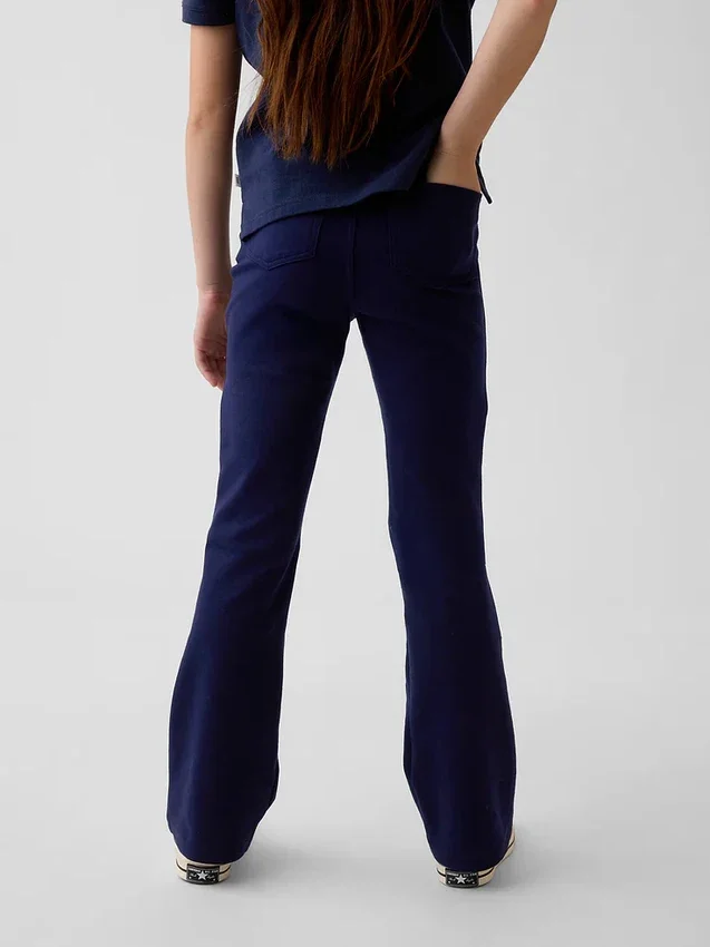 Dětské uniformní kalhoty Ponte s rozšiřujícími se nohavicemi