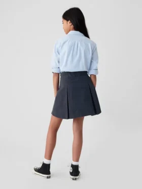 Dětská uniformní plisovaná khaki sukně-šortky