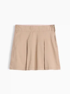 Dětská uniformní plisovaná khaki sukně-šortky