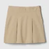 Dětská uniformní plisovaná khaki sukně-šortky