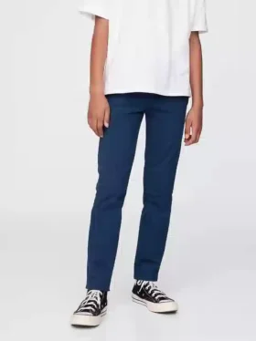 Dětské uniformní úzké khaki kalhoty
