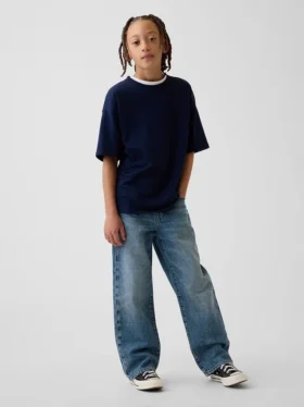 Dětské volné džíny ve stylu 90. let