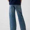 Dětské volné džíny ve stylu 90. let