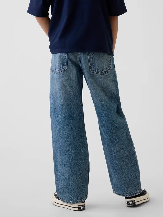 Dětské volné džíny ve stylu 90. let
