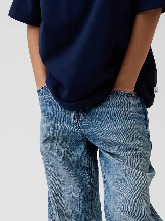Dětské volné džíny ve stylu 90. let
