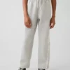 Dětské volné joggerové kalhoty Vintagesoft s krajkovým lemem
