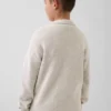 Dětský volný svetr s límečkem typu polokošile