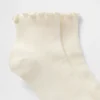 Žebrované ponožky s volánky