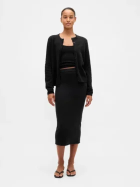 Elastická midi sukně CashSoft