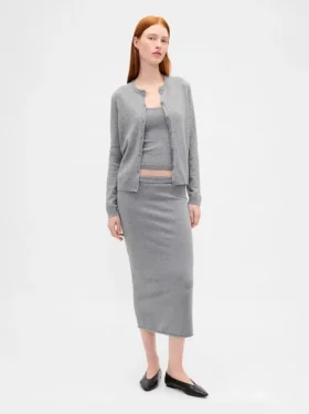 Elastická midi sukně CashSoft