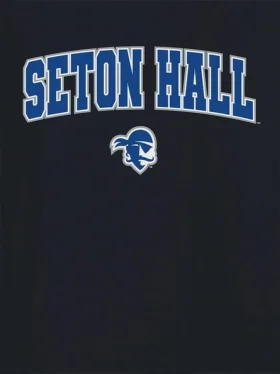 Černé tričko s potiskem Arch Logo univerzity Seton Hall