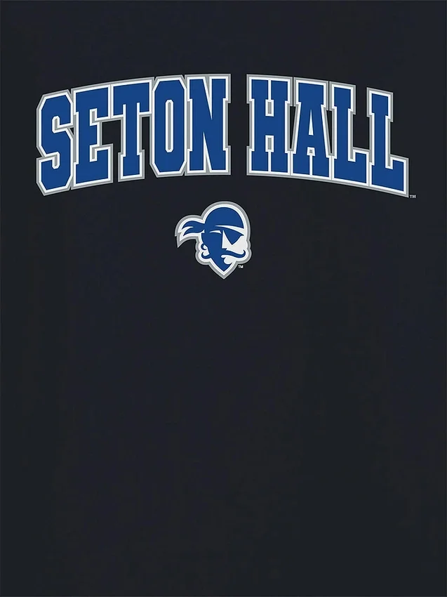 Černé tričko s potiskem Arch Logo univerzity Seton Hall