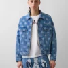 GAP × Awake NY Oversized džínová bunda s ikonickým puntíkovaným vzorem