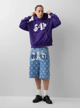 GAP × Awake Ny Těžká mikina s kapucí a nadměrným logem