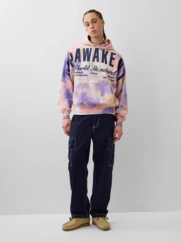 GAP × Awake Ny Těžká mikina s kapucí a nadměrným logem