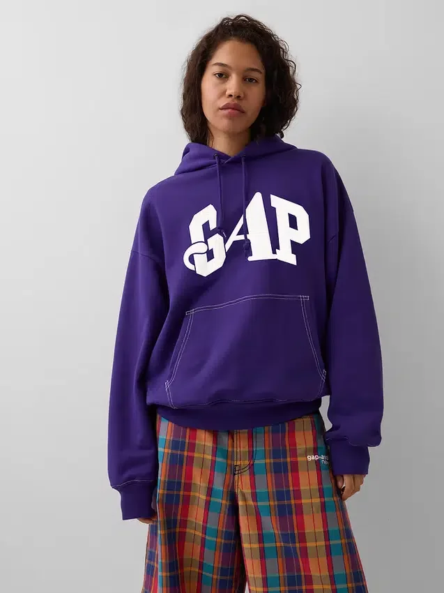 GAP × Awake Ny Těžká mikina s kapucí a nadměrným logem