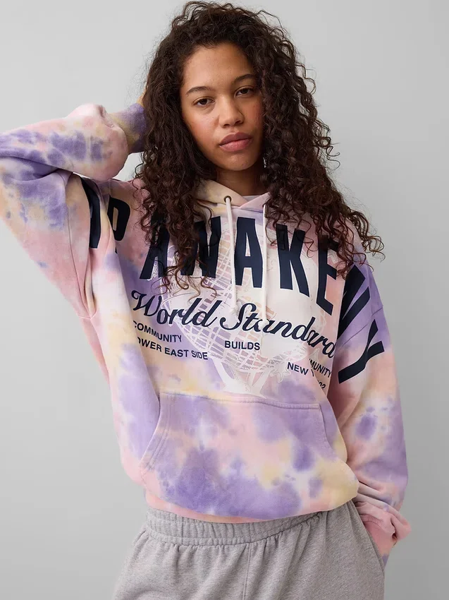 GAP × Awake Ny Těžká mikina s kapucí a nadměrným logem