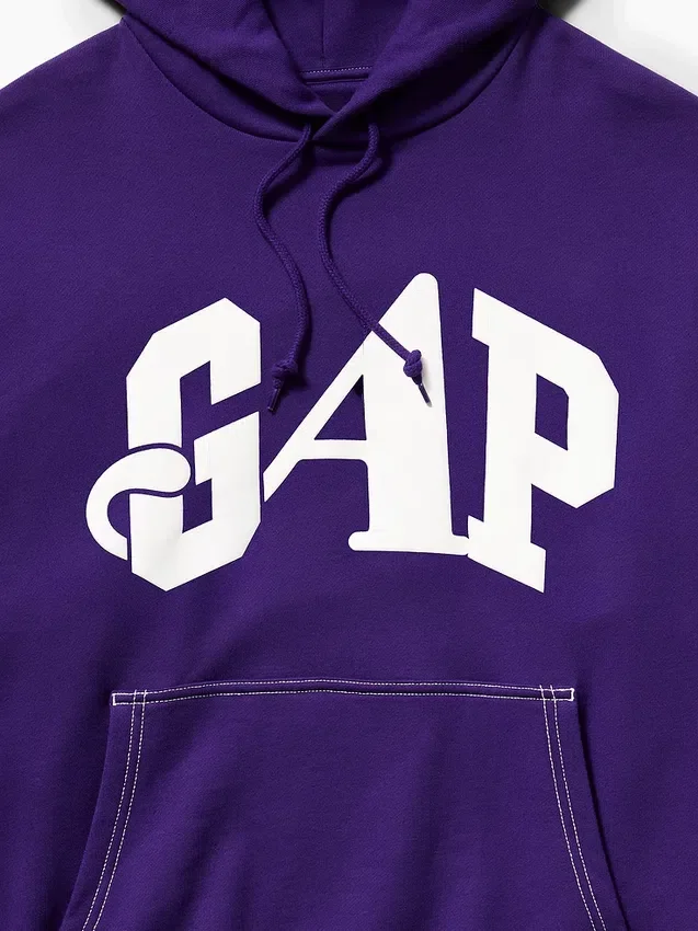 GAP × Awake Ny Těžká mikina s kapucí a nadměrným logem