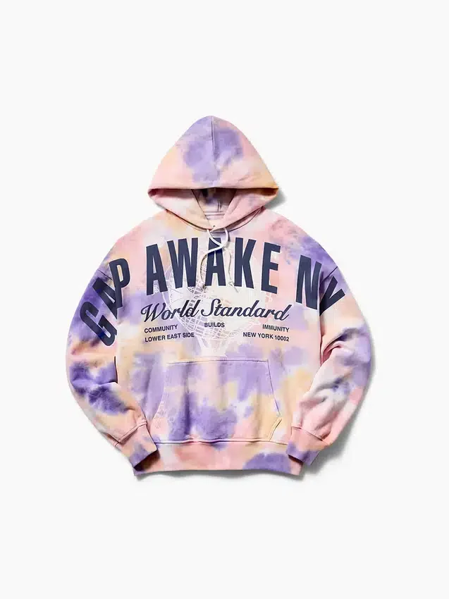 GAP × Awake Ny Těžká mikina s kapucí a nadměrným logem