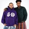 GAP × Awake Ny Těžká mikina s kapucí a nadměrným logem