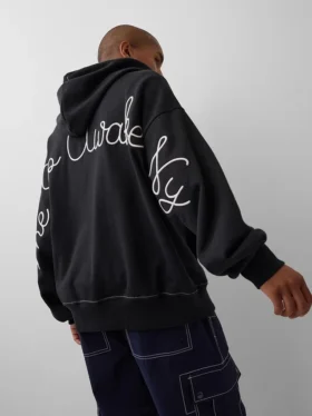 GAP × Awake Ny – těžká oversized mikina s kapucí a zipem s logem
