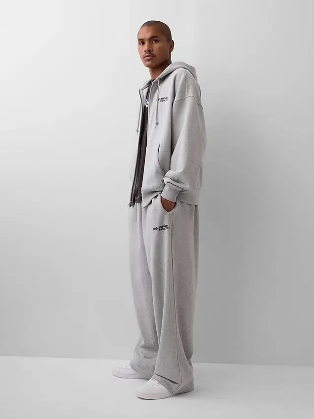 GAP × Awake Ny – těžká oversized mikina s kapucí a zipem s logem
