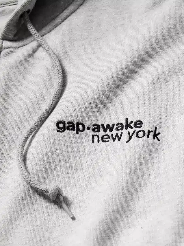 GAP × Awake Ny – těžká oversized mikina s kapucí a zipem s logem